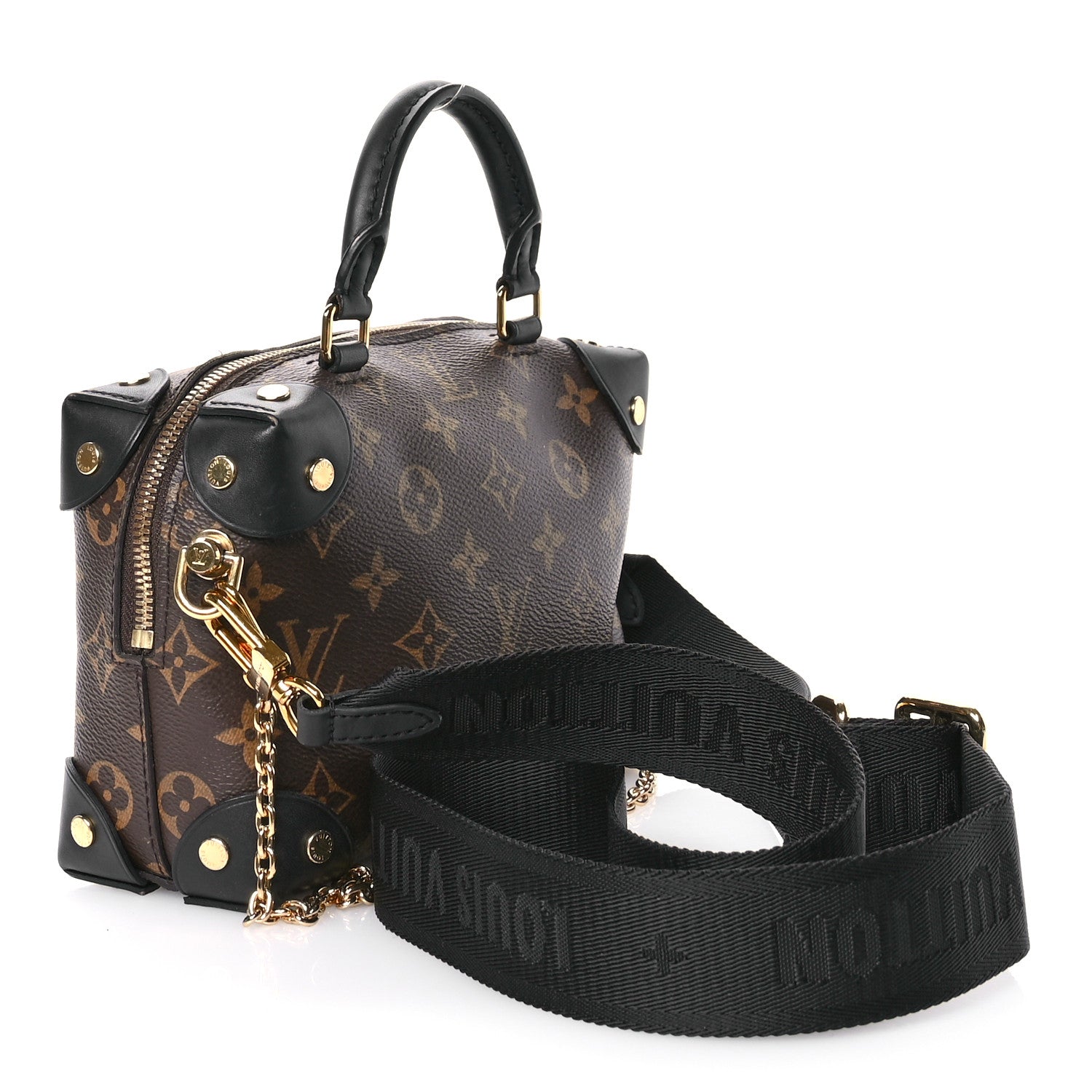Louis Vuitton Monogram Petite Malle Souple Black 3 of 12