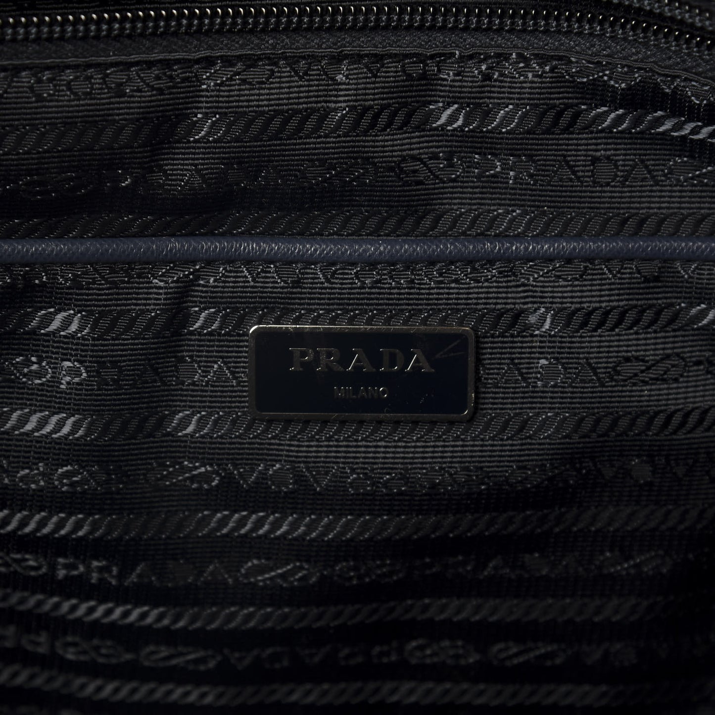 Tessuto Nylon Saffiano Print Tote Oceano Dis