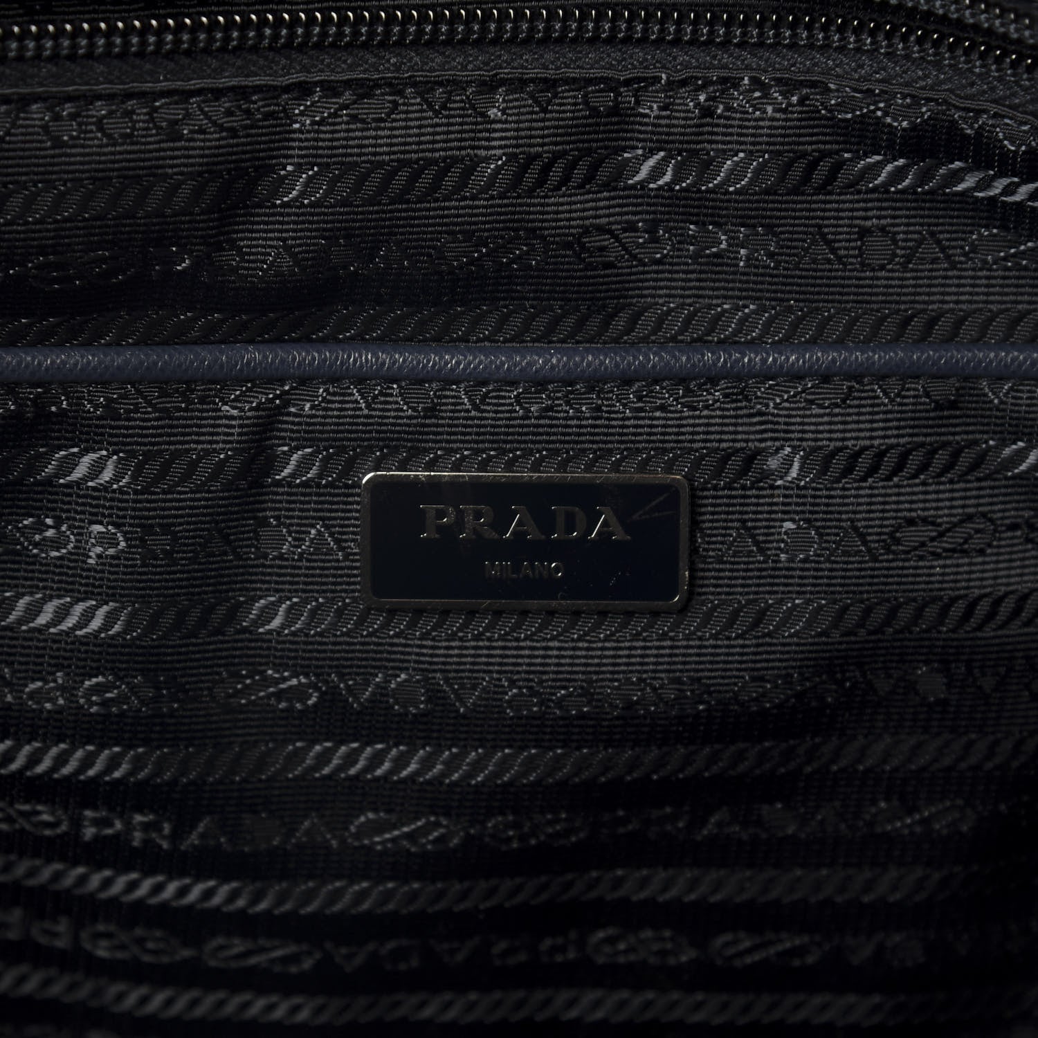 Prada Tessuto Nylon Saffiano Print Tote Oceano Dis 7 of 9