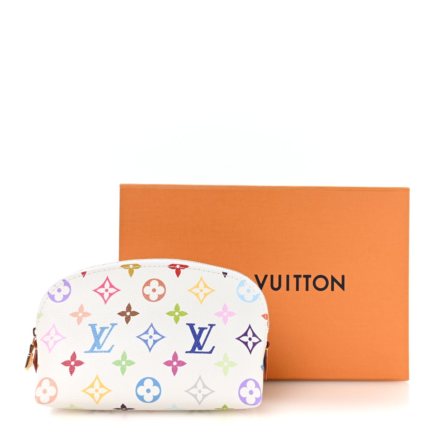 LV x TM Monogram Multicolor Cosmetic Pouch PM White