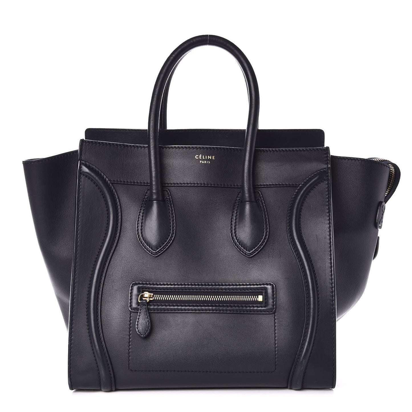 Smooth Calfskin Mini Luggage Navy Blue