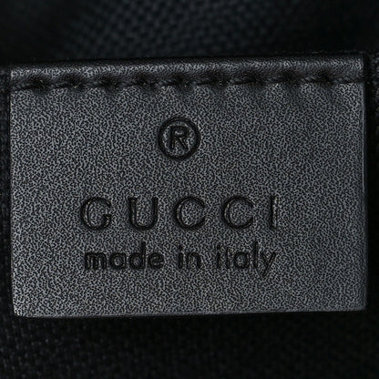 Gucci GG Supreme Monogram Web Small Flat Messenger Bag Black Grey 6 of 10