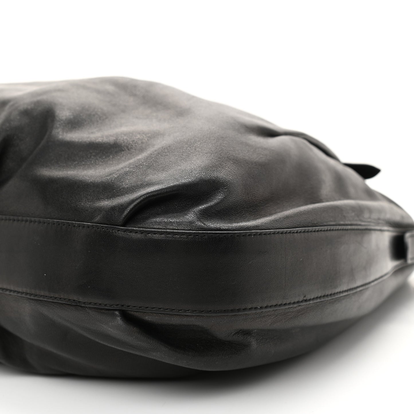 Vitello Daino Soft Shoulder Bag Black