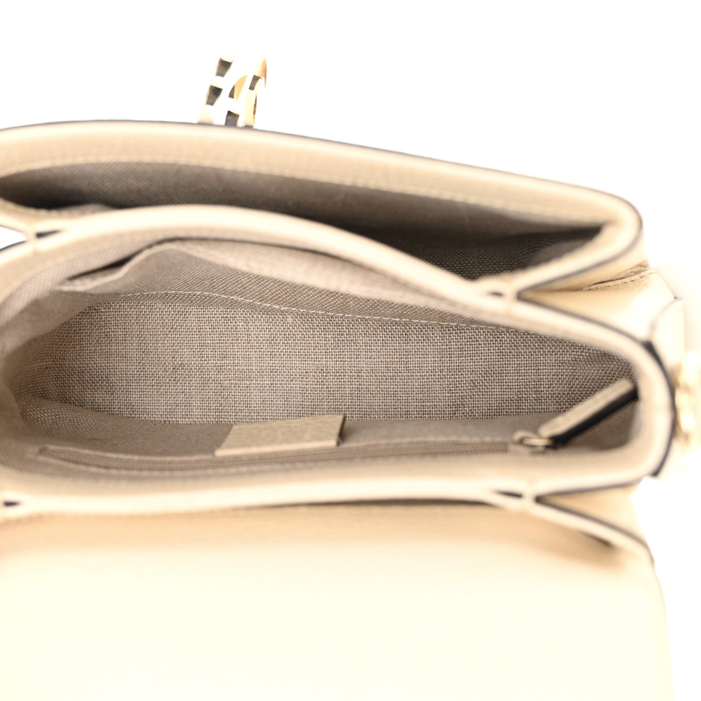 Dollar Calfskin Interlocking G Crossbody Bag Mystic White