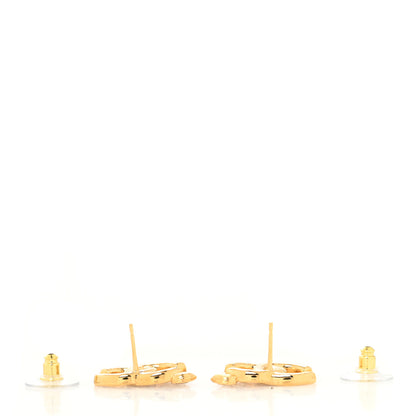 Chanel Crystal Wheat CC Earrings Gold 3 of 4