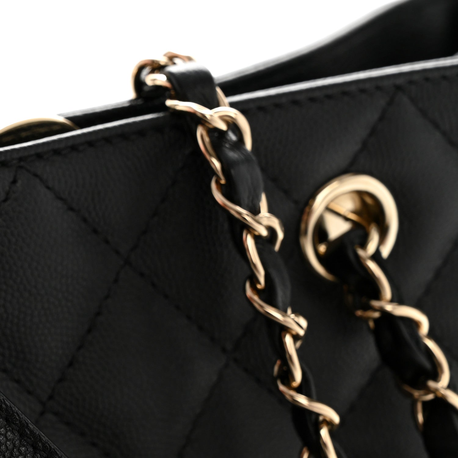 Chanel Caviar Quilted Small Shopping Tote  Black 13 of 14