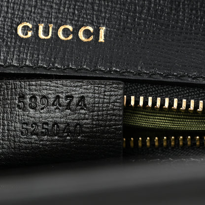 Gucci Textured Calfskin Small Torchon GG Ring Shoulder Bag Black 7 of 13