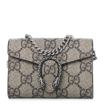 Gucci GG Supreme Monogram Dionysus Coin Purse Taupe 1 of 4