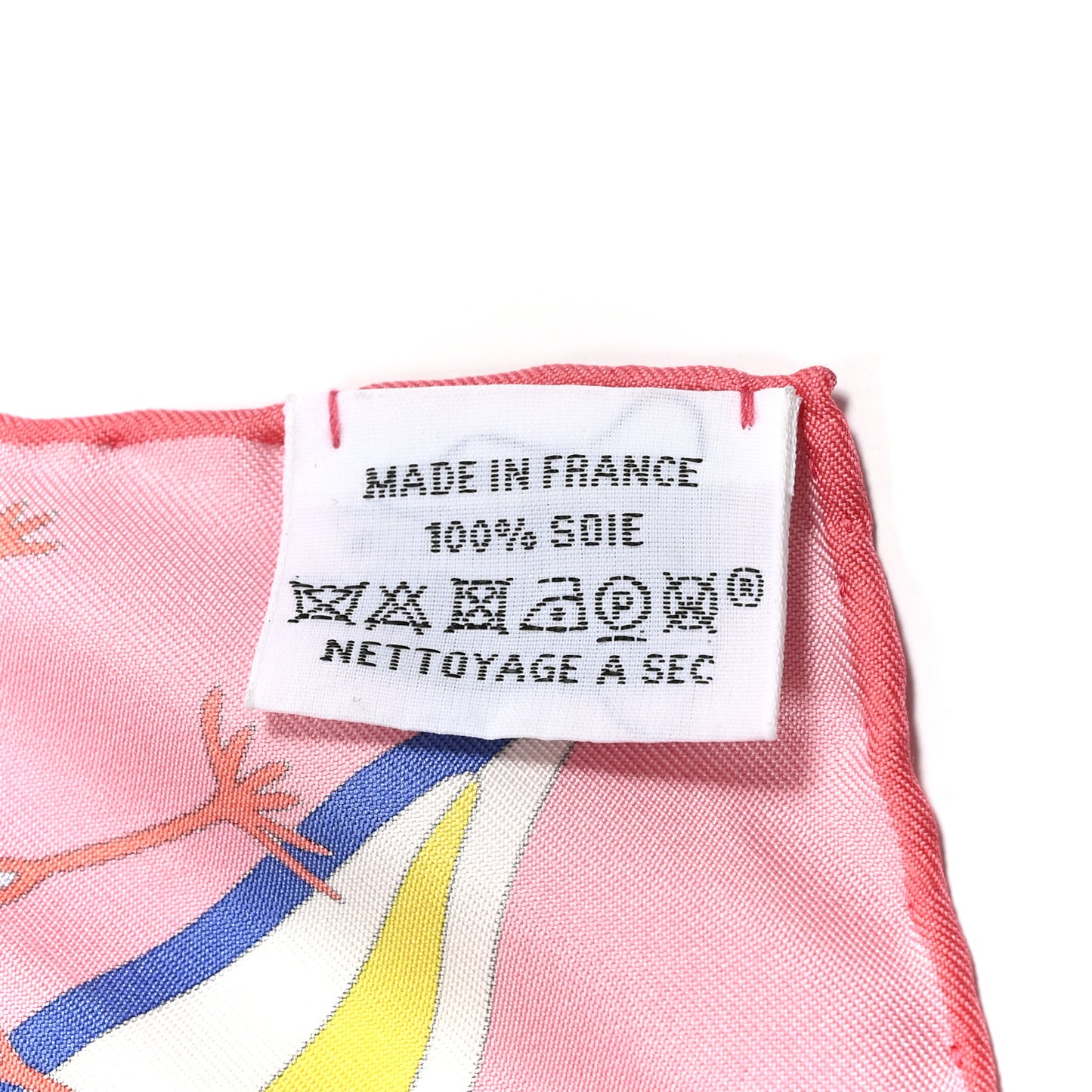 Silk Flagship Scarf 90 Rose Bonbon Bleu Multicolor