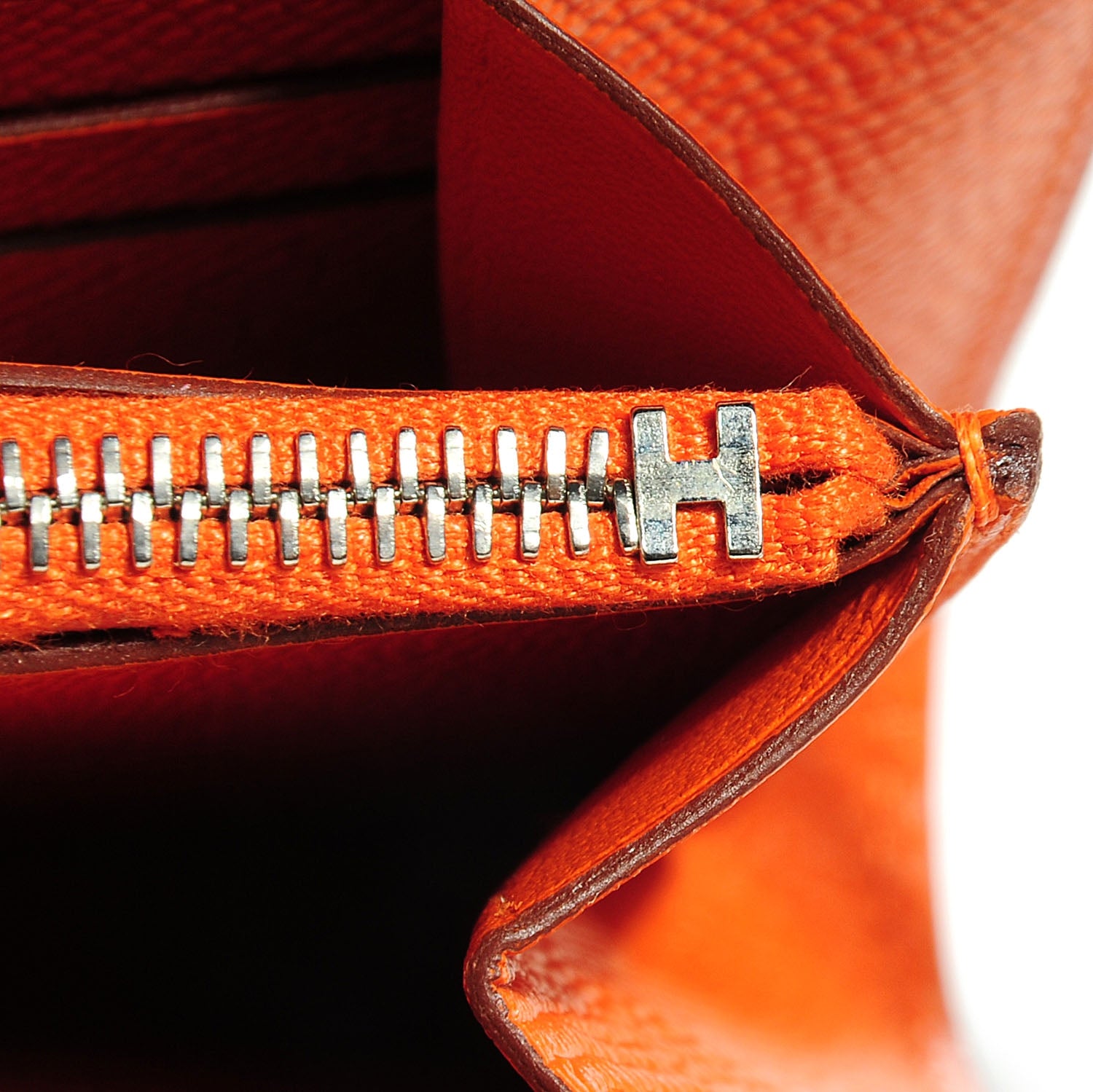 Hermes Epsom Kelly Longue Wallet Orange 17 of 18