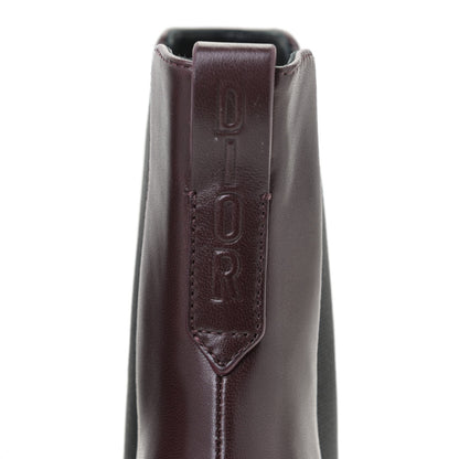 Christian Dior Lambskin District Ankle Boots 38 Rouge Noir 10 of 11