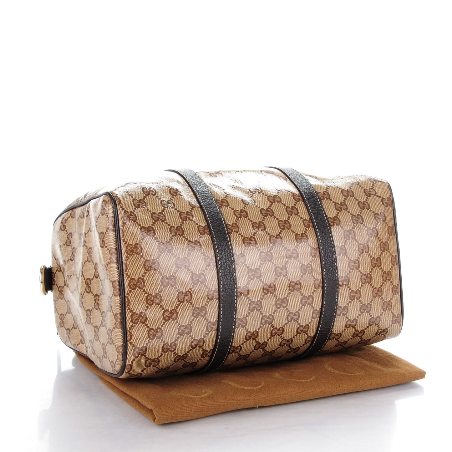 Crystal Monogram Medium Joy Boston Dark Brown