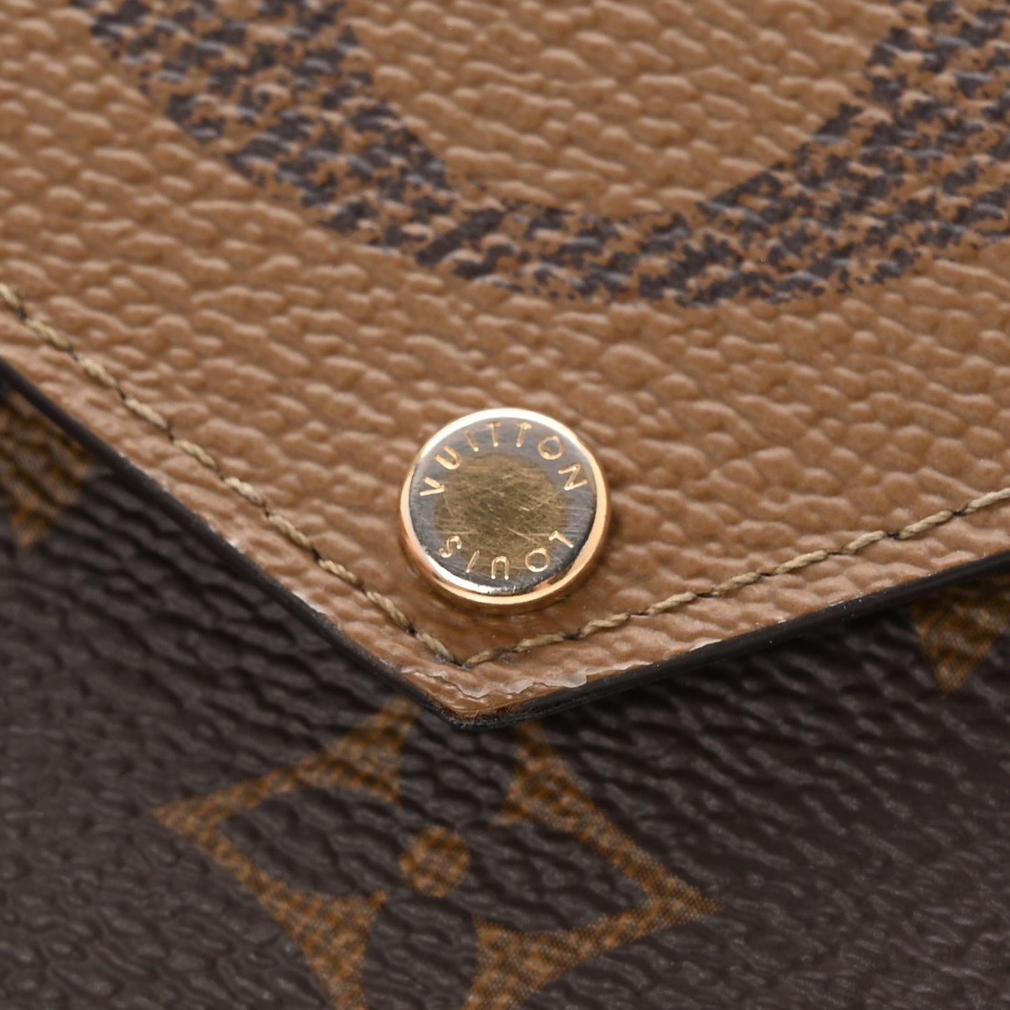 Reverse Monogram Recto Verso Card Holder Brown