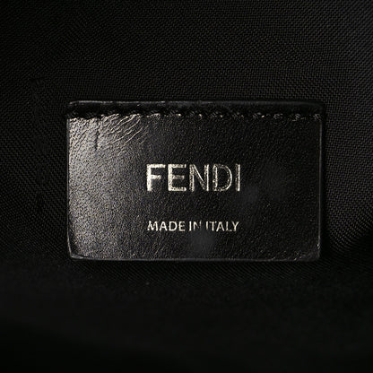 Fendi Nylon Vitello Elite Monster Eyes Rounded Backpack Black Yellow 6 of 9