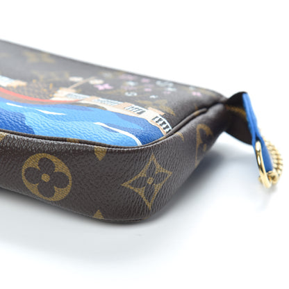 Louis Vuitton Monogram 2019 Christmas Animation Mini Venice Pochette Accessories Blue 9 of 11