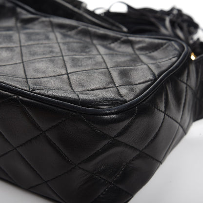 Chanel Lambskin Quilted Tassel Camera Case Black 14 of 14