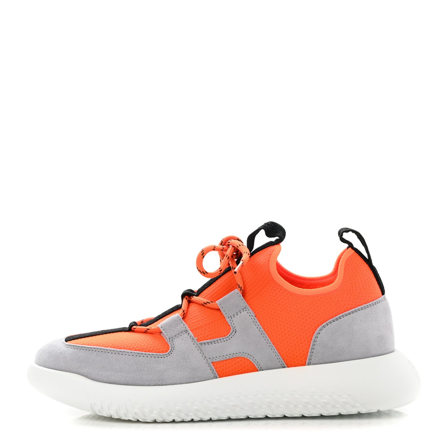 Technical Canvas Suede Goatskin Womens Duel Sneakers 37 Orange Multicolor
