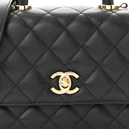 Chanel Caviar Quilted Extra Mini Coco Handle Flap Black 8 of 11