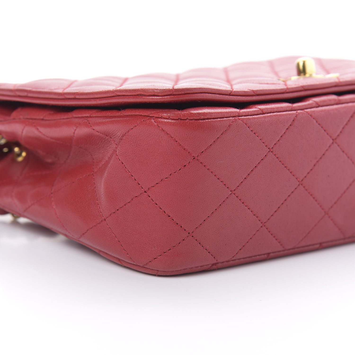 Chanel Lambskin Quilted Small Single Flap Red 10 of 20