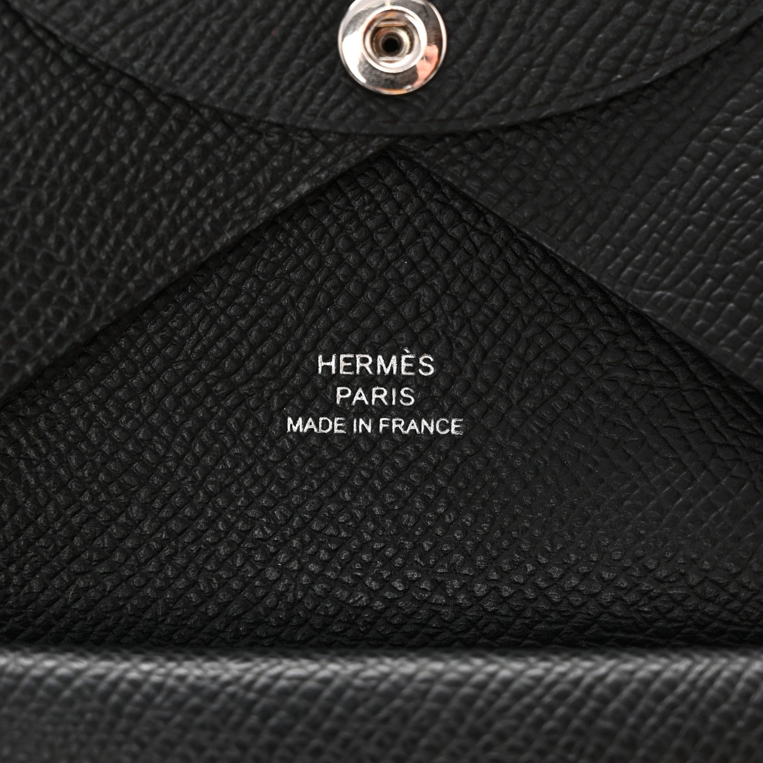 Hermes Epsom Calvi Duo Card Case Black 6 of 8
