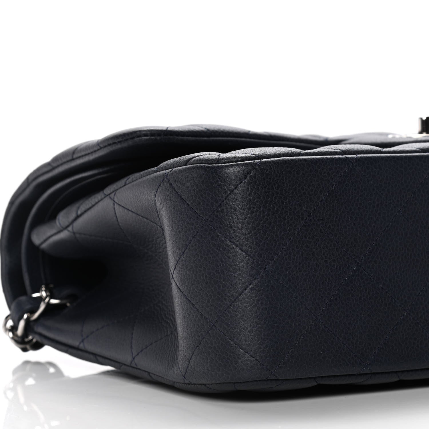 Chanel Caviar Quilted Jumbo Double Flap Navy Blue 8 of 12
