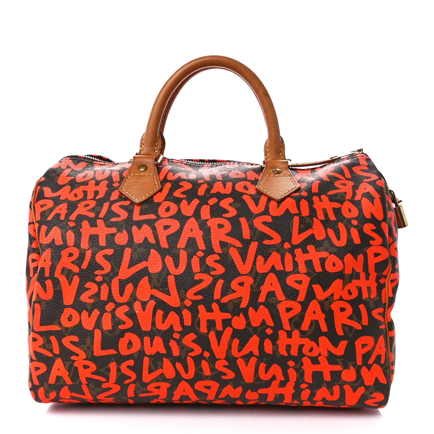 Louis Vuitton Monogram Graffiti Speedy 30 Orange 1 of 13