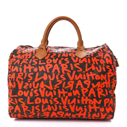 Louis Vuitton Monogram Graffiti Speedy 30 Orange 1 of 13