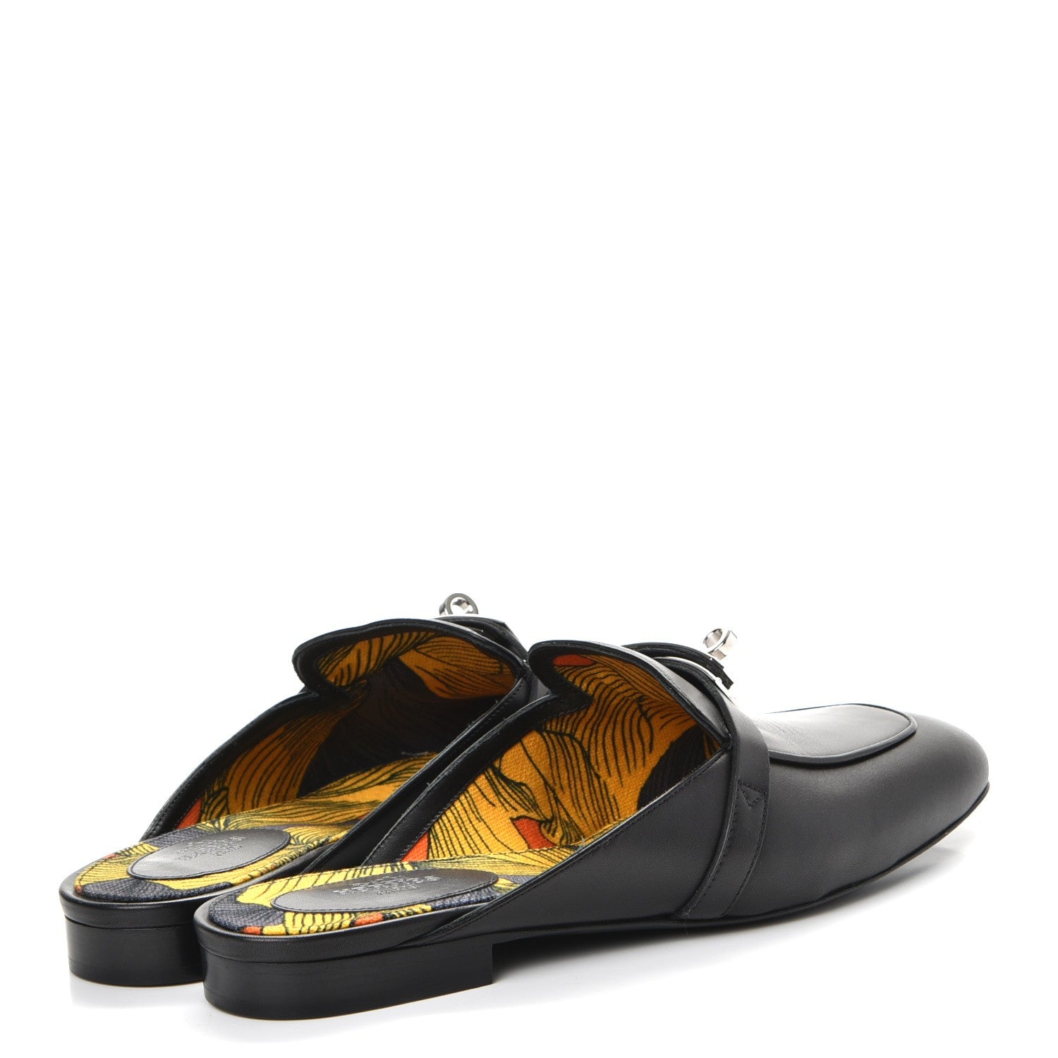 Hermes Calfskin Oz Mules 38 Black 4 of 8