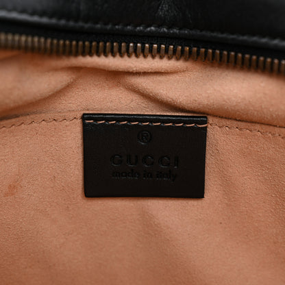 Gucci Calfskin Matelasse Small GG Marmont Chain Shoulder Bag Black 7 of 12