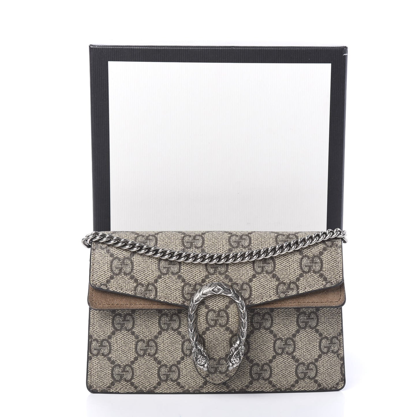 GG Supreme Monogram Super Mini Dionysus Shoulder Bag Taupe