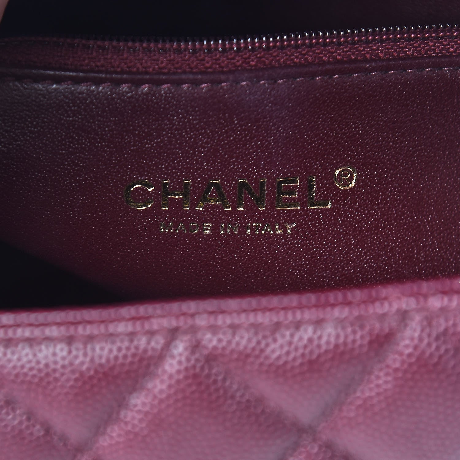 Chanel Caviar Elaphe Quilted Small Coco Handle Flap Burgundy 6 of 14