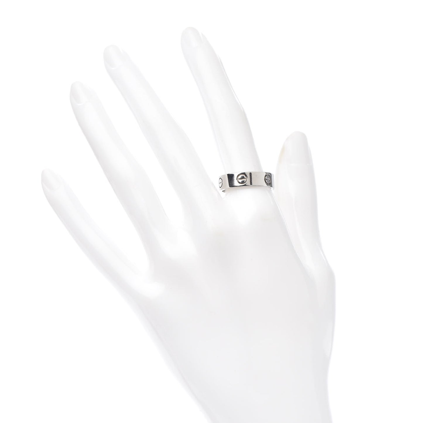 18K White Gold 5.5mm LOVE Ring 57 8