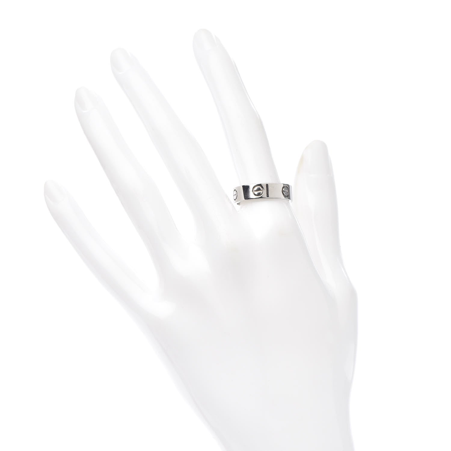 Cartier 18K White Gold 5.5mm LOVE Ring 57 8 2 of 5