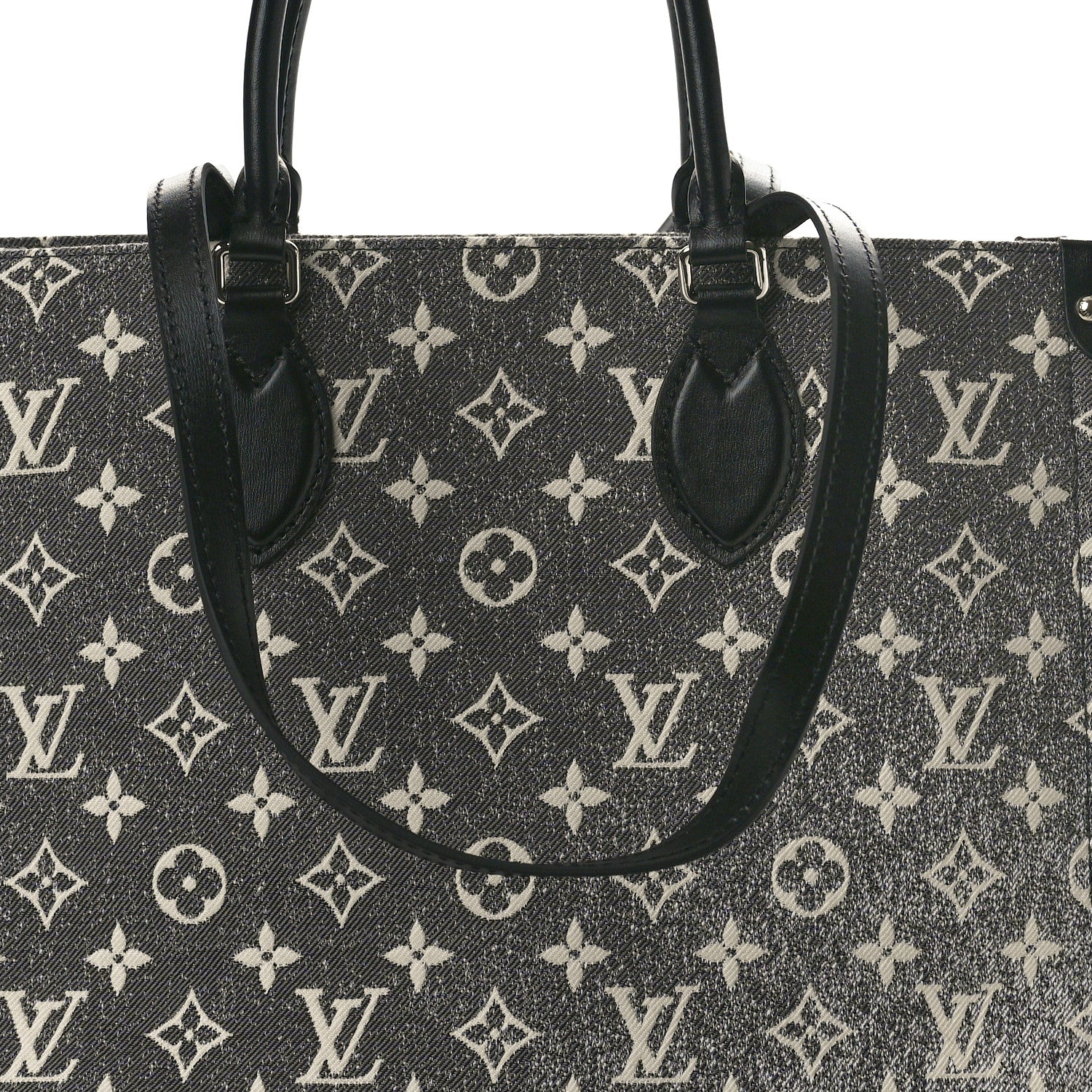 Louis Vuitton Monogram Jacquard Denim Onthego MM Black 7 of 9