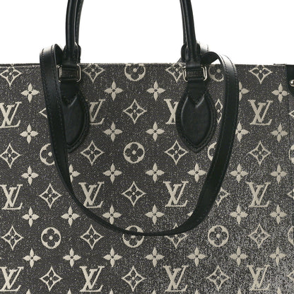 Louis Vuitton Monogram Jacquard Denim Onthego MM Black 7 of 9