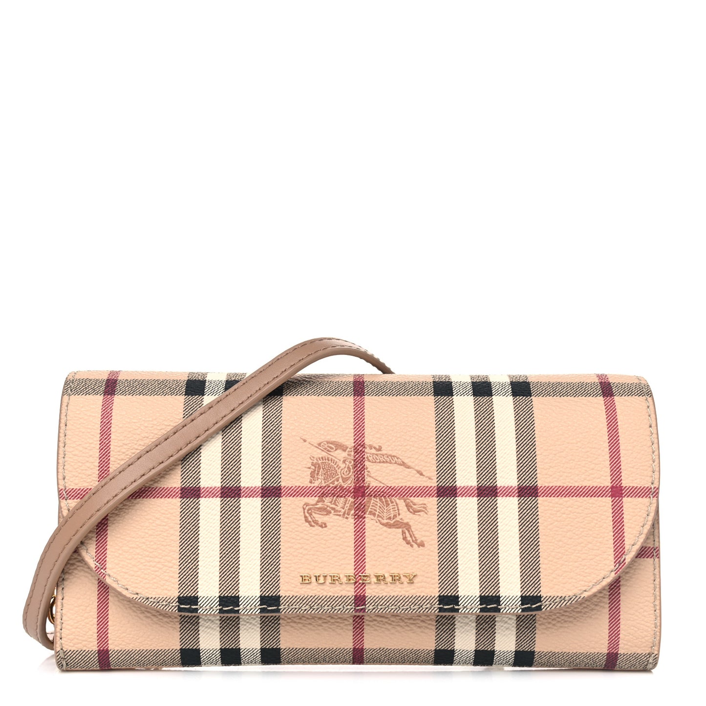 Haymarket Check Henley Wallet On Chain Mid Camel