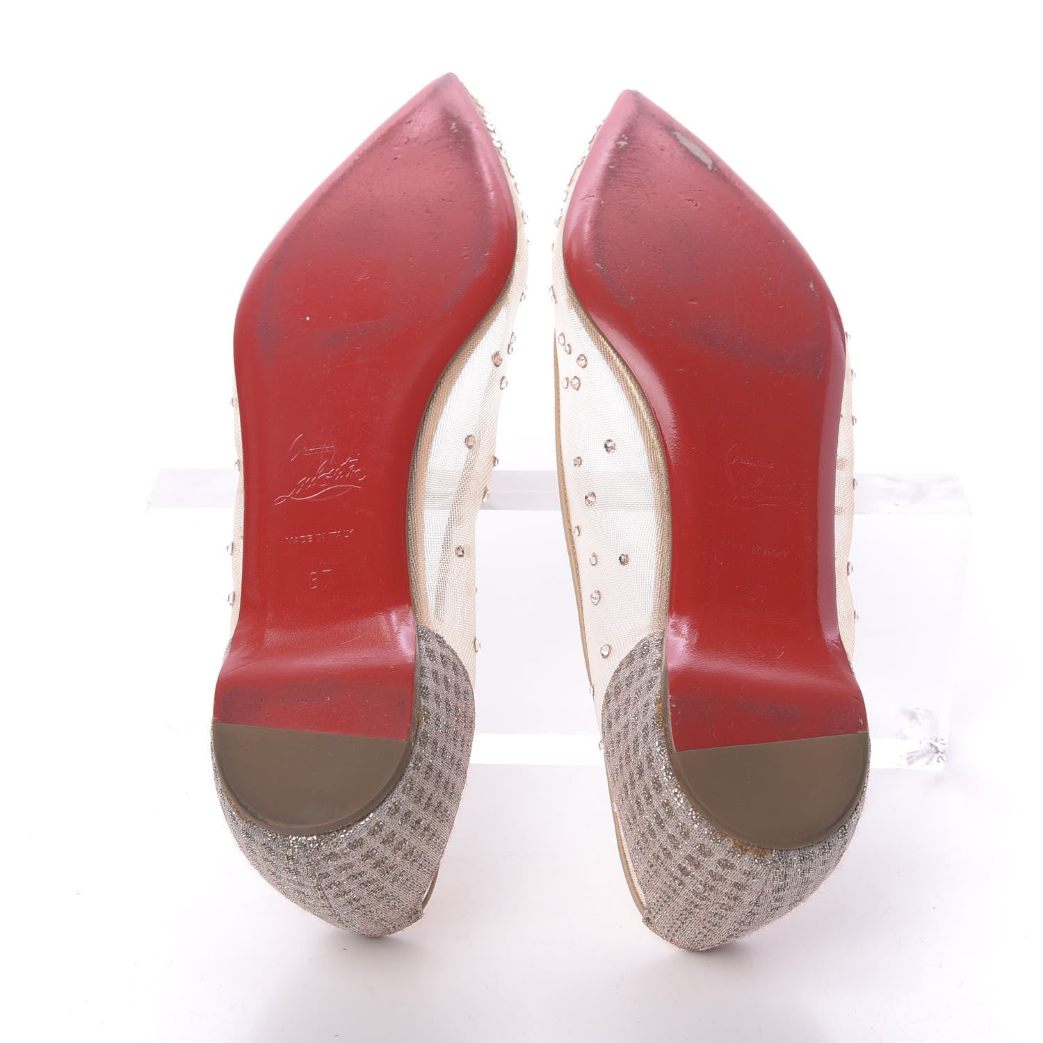 Christian Louboutin Crystal Strass Follies Flats 37 Crystal 5 of 10