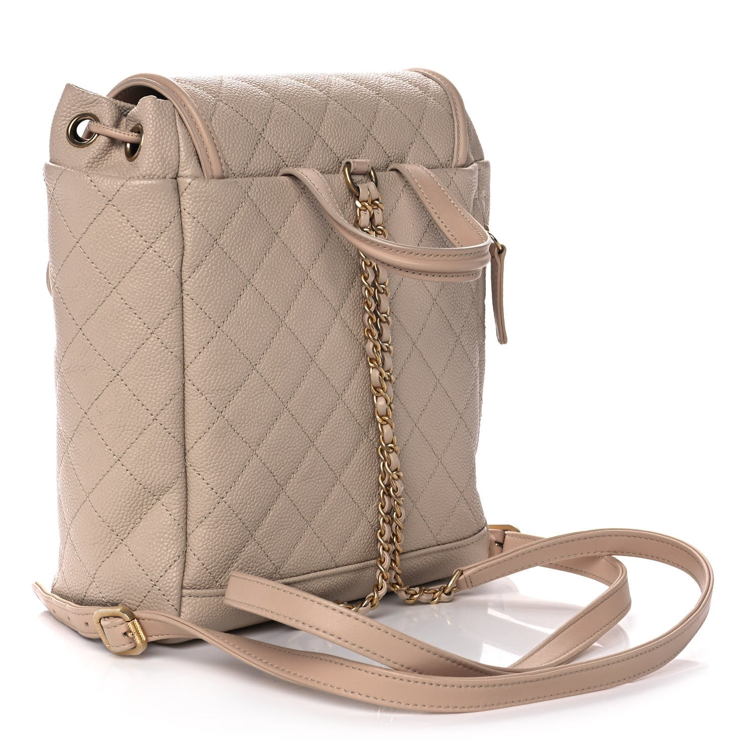 Chanel Caviar Quilted Filigree Backpack Beige 2 of 13