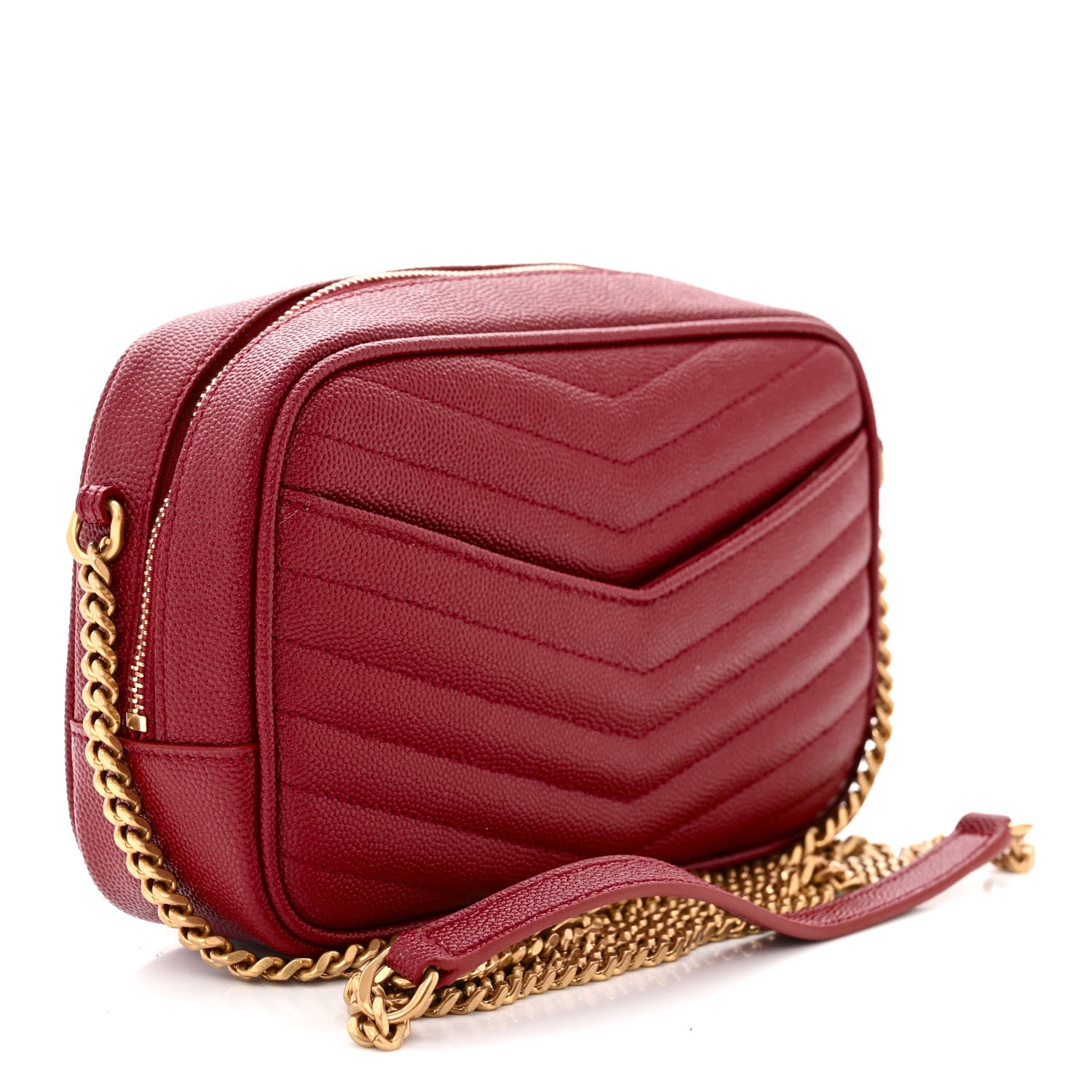 Saint Laurent Grain De Poudre Matelasse Monogram Mini Lou Camera Bag Opyum Red 3 of 11