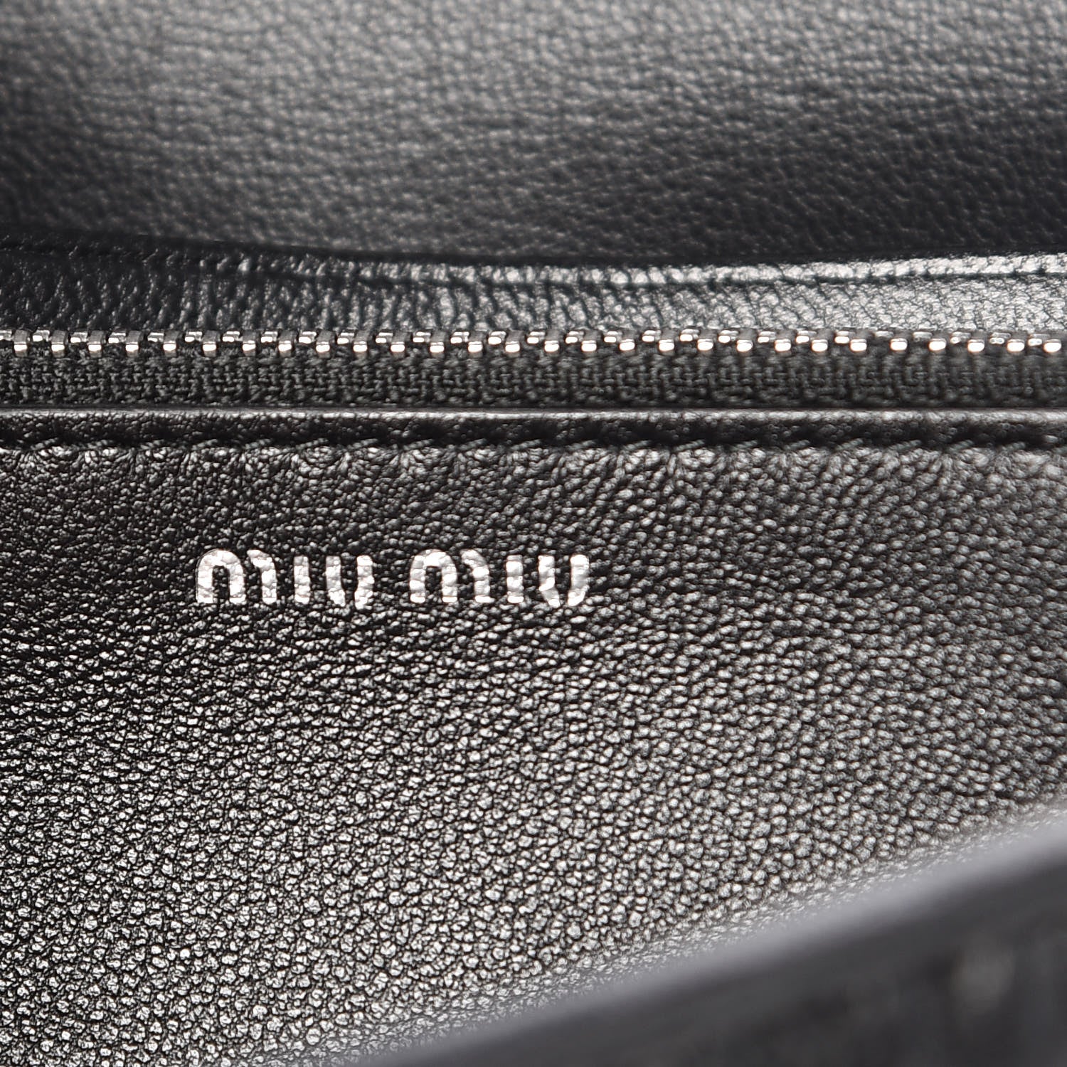 Miu Miu Nappa Matelasse Flap Wallet Black 7 of 9