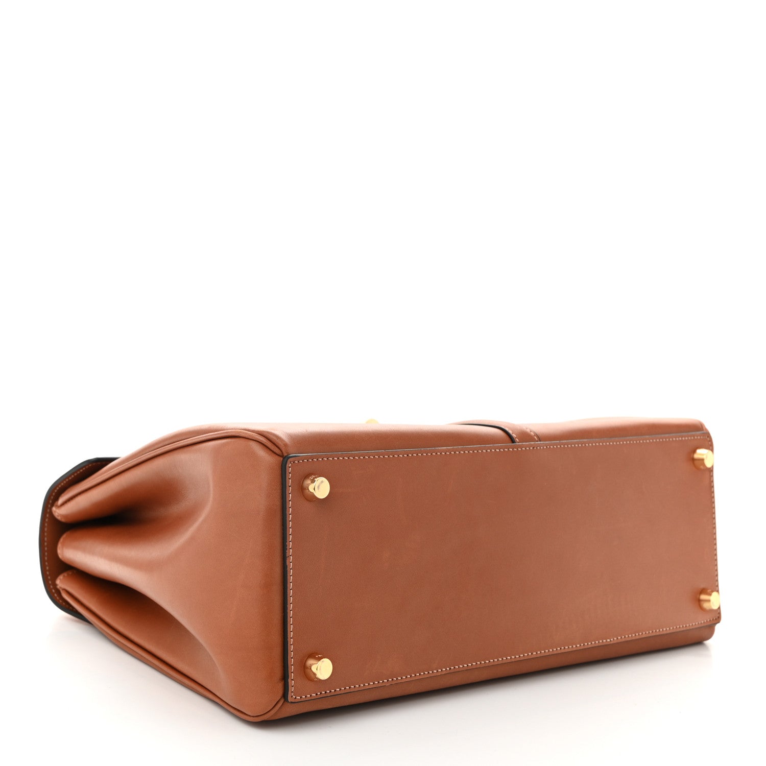 Celine Grained Calfskin Classique 16 Top Handle Bag Tan 4 of 13