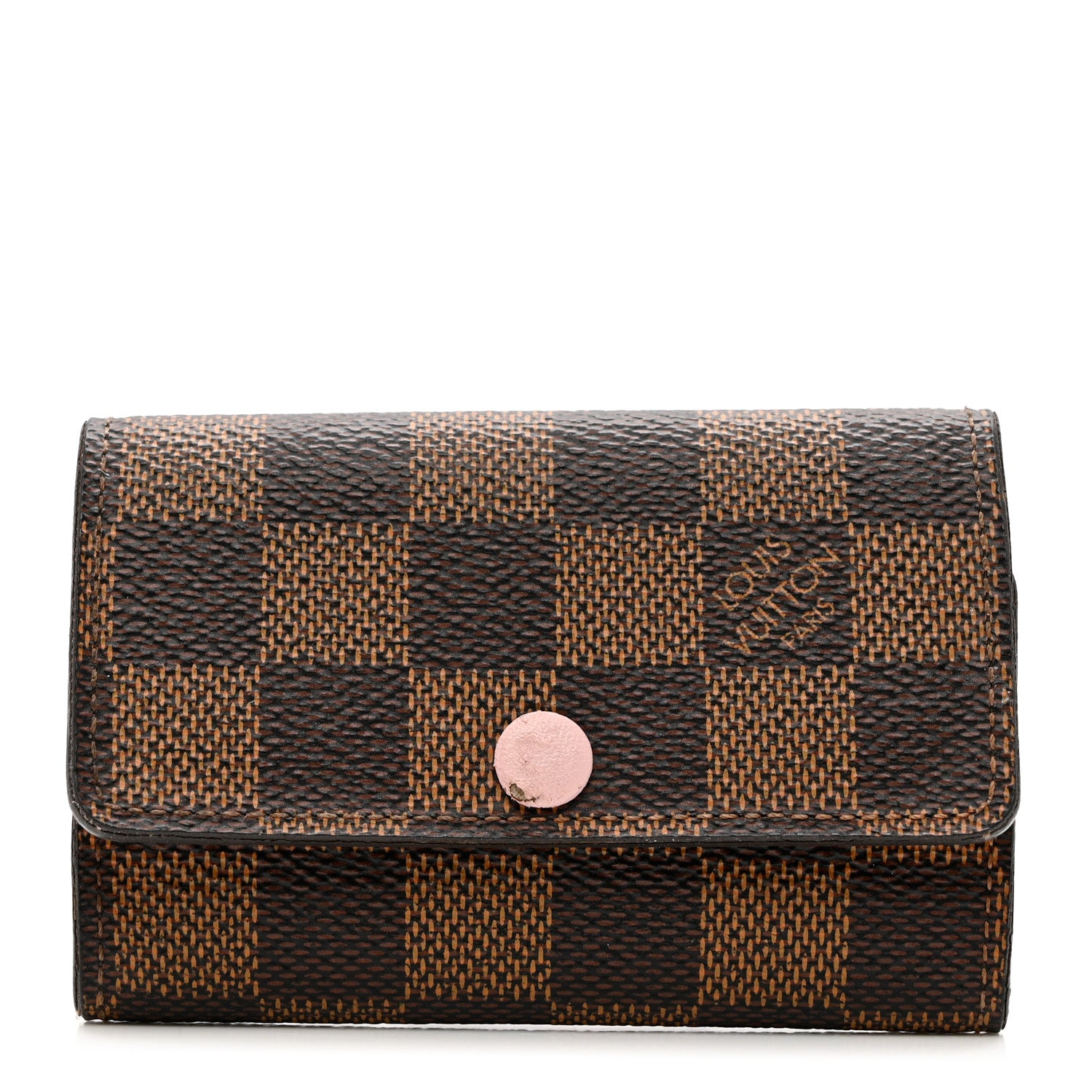 Louis Vuitton Damier Ebene Multicles 6 Key Holder Rose Ballerine 1 of 9