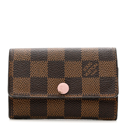Louis Vuitton Damier Ebene Multicles 6 Key Holder Rose Ballerine 1 of 9