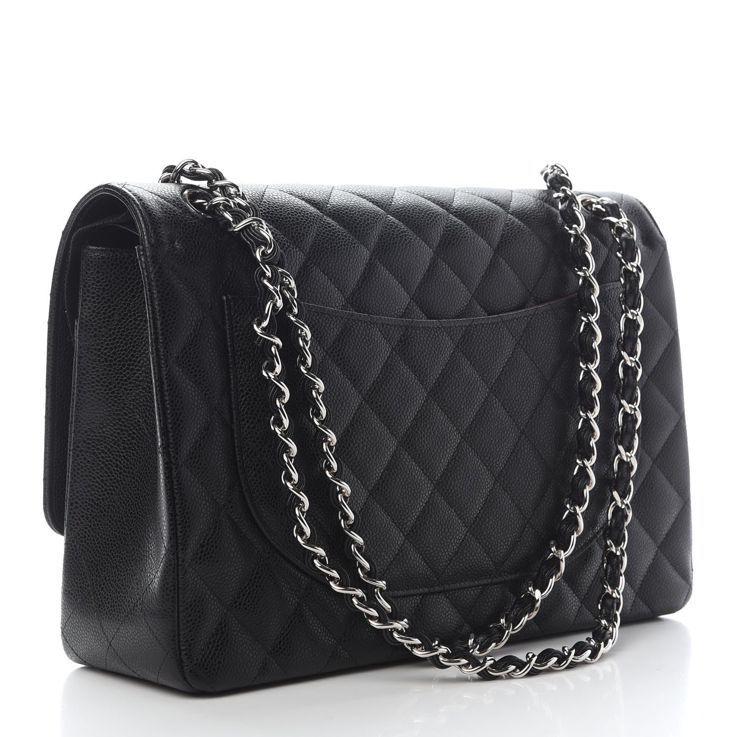 Chanel Caviar Quilted Maxi Double Flap Black 3 of 9