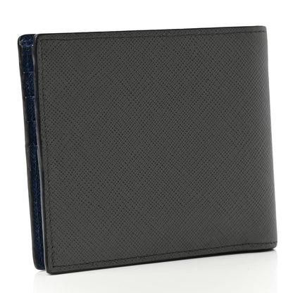 Prada Saffiano Tri-Color Bi-Fold Wallet Marmo Baltico Bluette 2 of 7