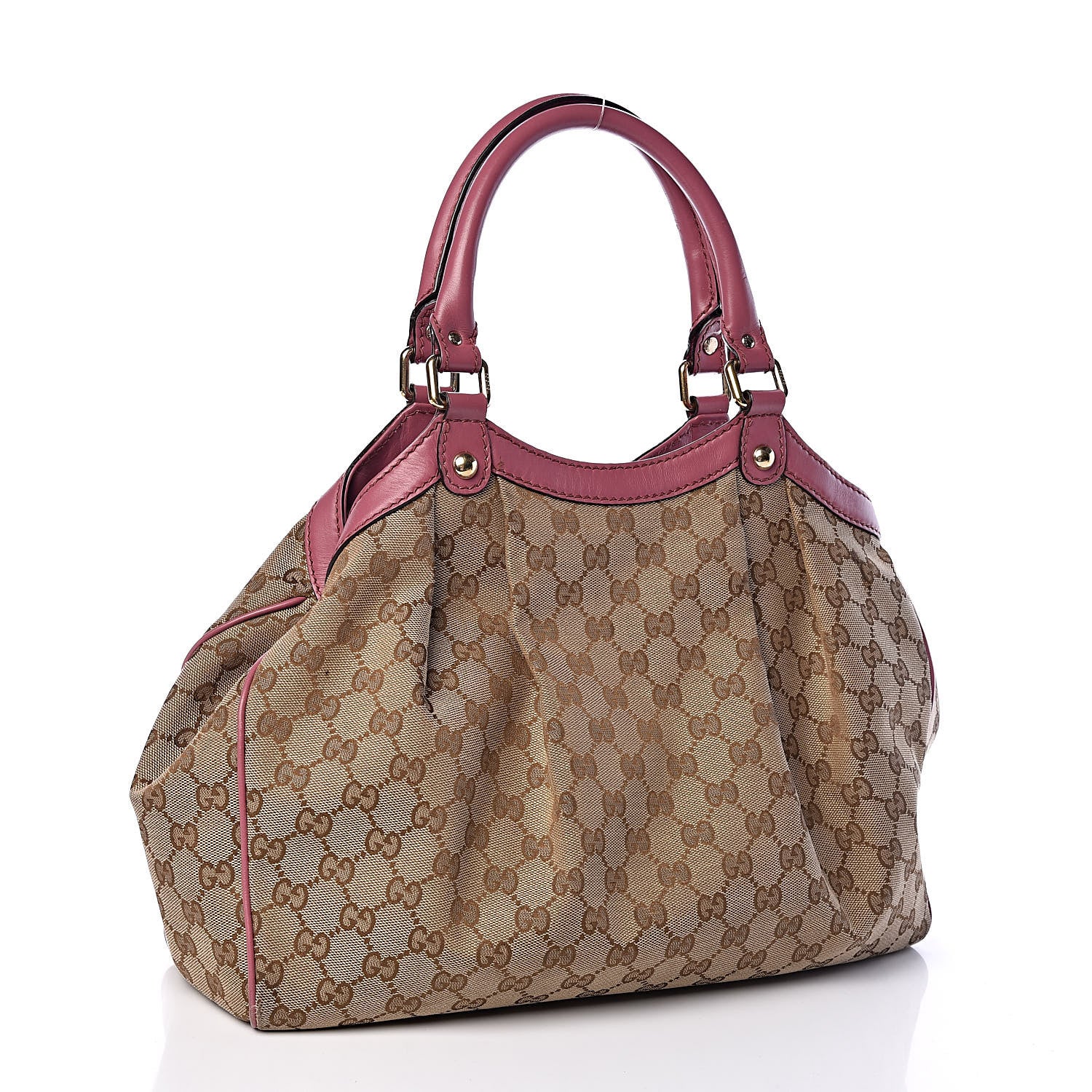 Gucci Monogram Margaux Calfskin Medium Sukey Tote Beige Ebony Vintage Rose 3 of 16