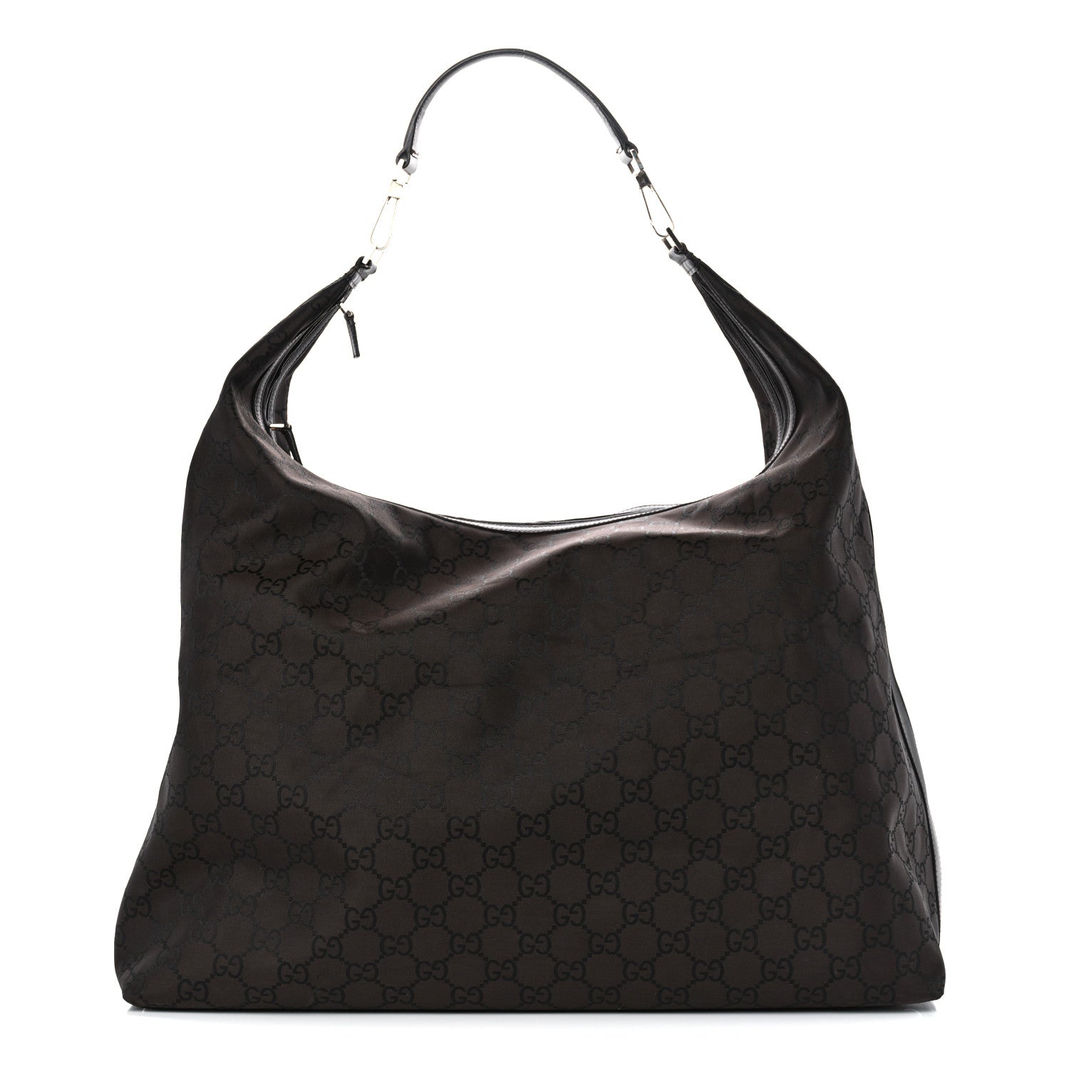 Gucci Nylon Monogram Extra Large Hobo Dark Brown 1 of 16