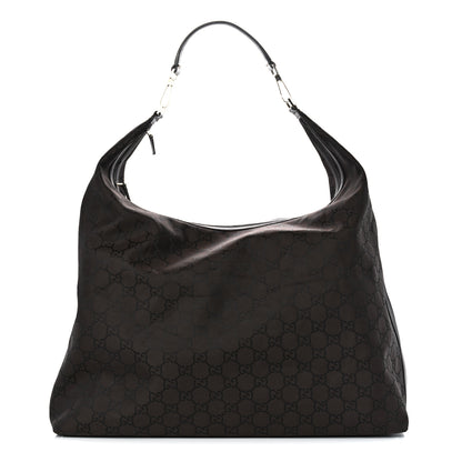 Gucci Nylon Monogram Extra Large Hobo Dark Brown 1 of 16