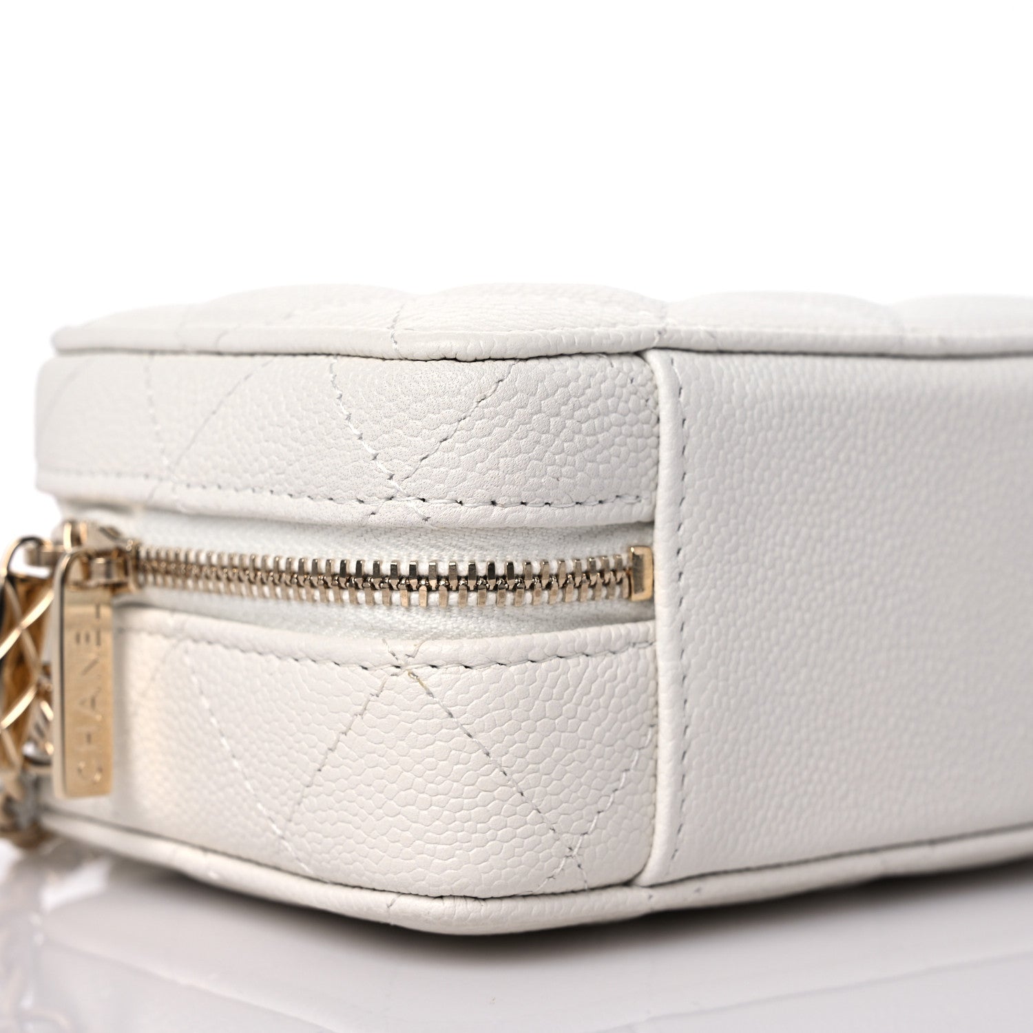 Chanel Caviar Quilted Small Top Handle Vanity Case White 9 of 11