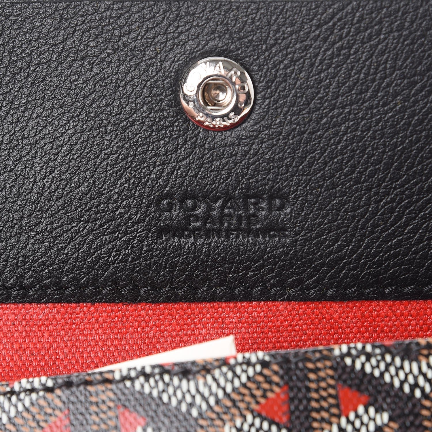 Goyard Goyardine Saint Louis Claire Voie GM Black Red 8 of 10